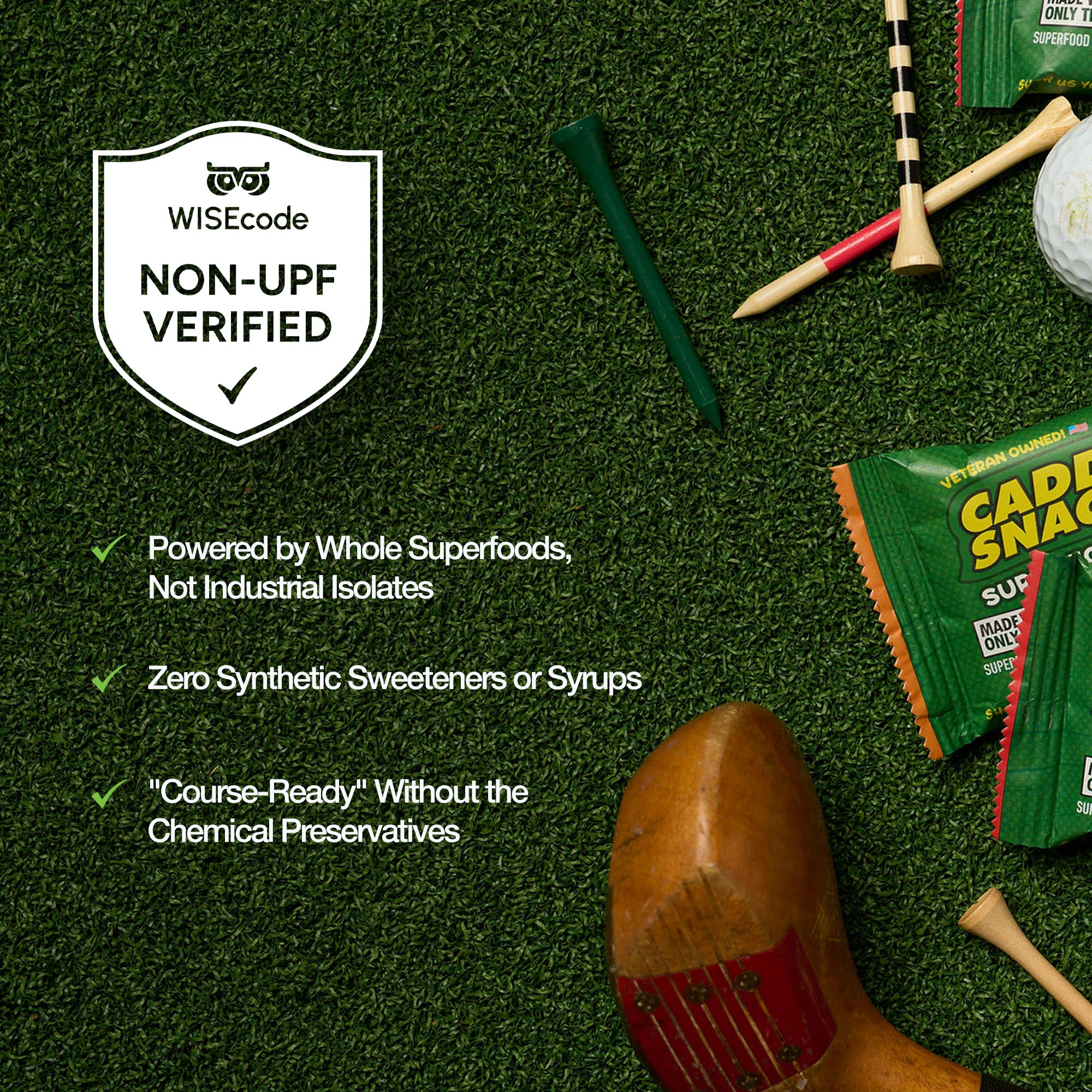 Chewy cherry almond snack bar in green wrapper, individually packaged